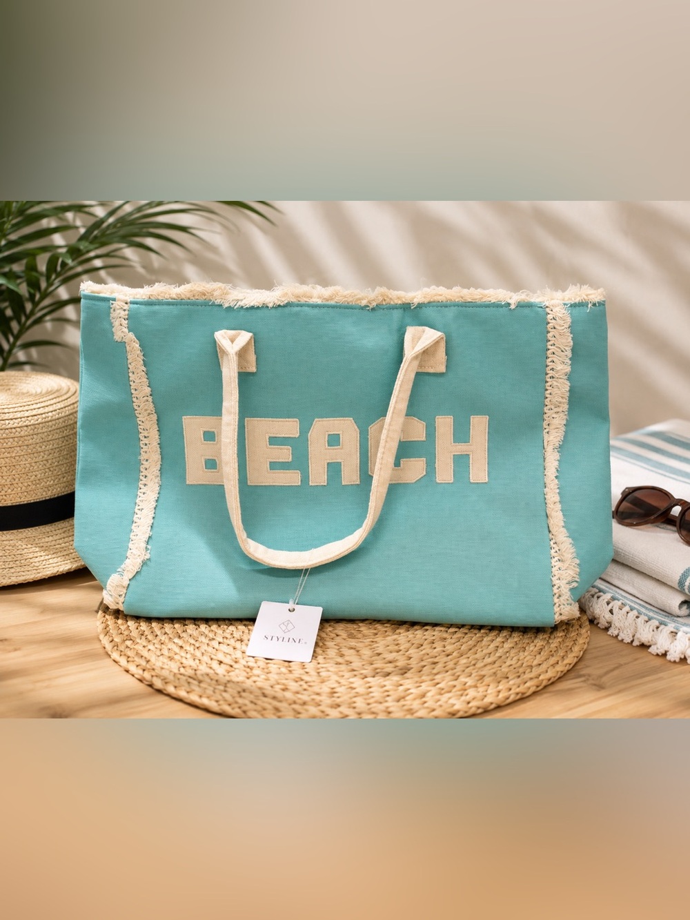 Teal Beach Tote Bag